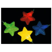 Unbranded 20 B/O Large Fluffy Multicoloured Star Lights