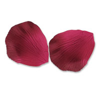 200 burgundy fabric petals