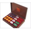 Play cards like they do in the casino with 200 mother of pearl poker chips in a stylish wooden prese