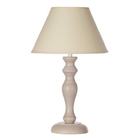 Traditional and stylish table lamp in a shaded white finish complete with matching shade. Height - 4