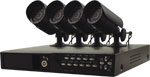  Complete security solution  Includes four day / night colour outdoor cameras and DVR with pre-ins