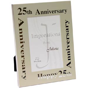 25th Wedding Anniversary Aluminium Photo Frame