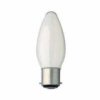 25W BC lightbulb candle Opal pk 2