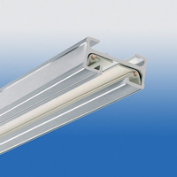 This is a 240v polished chrome track where any number of lights can be placed anywhere. The track in