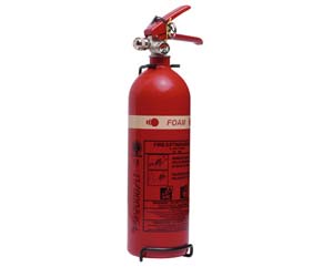 Suitable for fires involving solid materials (wood, paper, textiles etc) & liquids (petrol, oil,