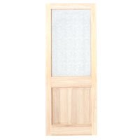 Unstained hardwood external mortise/tenon door with Flemish glass, Avoid storing next to any kind
