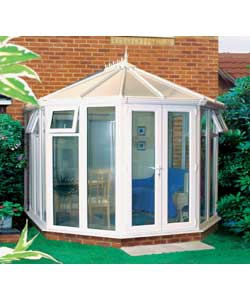 3.21m x 2.88m 2 Vent Victorian Full Height Conservatory