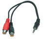 3.5mm stereo jack plug to 2 phono socket lead