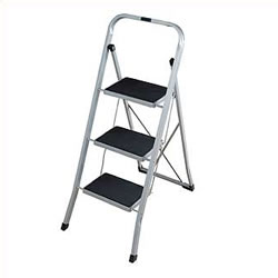 3 tread step ladder from BeldrayDesign may vary slightlyMaterial on steps helps prevent slippingComp