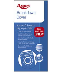 Breakdown cover from over s breakdown of your item for up to 3 years (inclusive of the one year manu