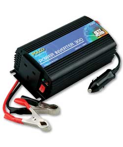 Converts 12VDC to 240V AC.Plugs into 12V vehicle socket.Allows use of TV, CD, DVD, Playstation,