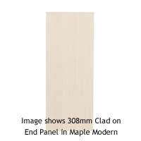 Dimensions: (W)308 x (D)22 x (H)757 mm, This clad on wall end panel fits all wall cabinets in the