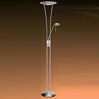 Mother and child halogen floor lamp with stylish glass diffuser and double dimmer finished in satin 