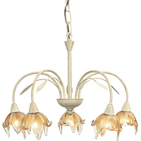 Unbranded 3229 5CG - 5 Light Cream and Gold Hanging Light