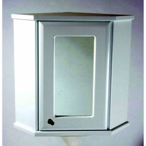 To compliment your Corner Vanity Unit  why not add this elegant Corner Mirrored Cabinet.  This unit 