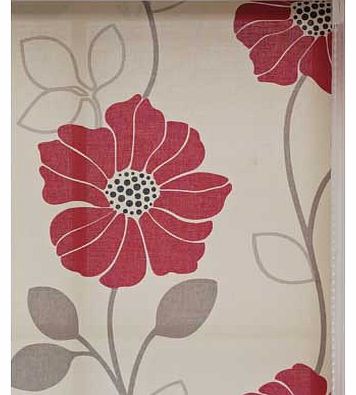 Make a bold statement with the red and cream floral design of this blind. The botanical blooms with winding leaves will coordinate with a neutral dandeacute;cor to add some style and character to your room. Polycotton. Size W91