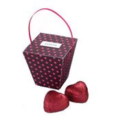 Colourful Chocolate Box containing four pink foiled Chocobeurre Heart
