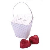 Unbranded 4 Chocolate Sparkly Silver Dotty Box