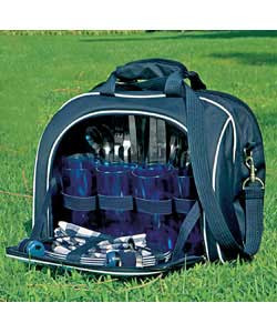 Made from 600D polyester with shoulder straps, carry handle and insulated cool bag compartment. Set 
