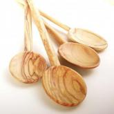 Better than basic, our handcrafted olivewood spatulas and spoons are a pleasure to use. Spoons 26-40