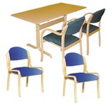 4 Side Chairs & Table Deal-Blue Chairs