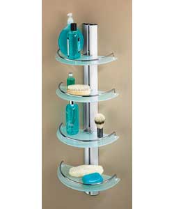 4 Tier Frosted Shelving Unit