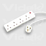 4 WAY POWER STRIP WITH 10 METRE LEAD