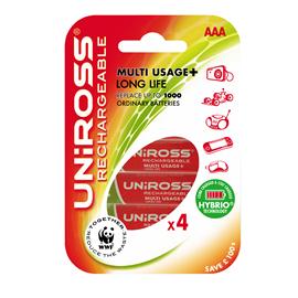 Unbranded 4 x AAA Uniross Hybrio Longlife Batteries