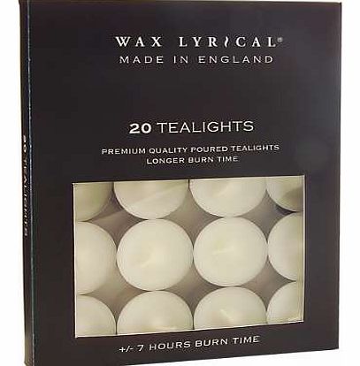 Unbranded 40 Unscented Wax Lyrical White Tea Lights