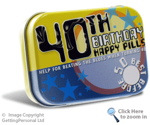 A fun gift for birthday girls and boys! Our 40th Birthday Happy mints are a sure-fire way to put a s
