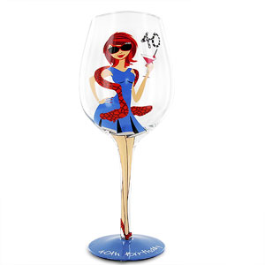 Unbranded 40th Birthday Tallulah Chic Wine Glass