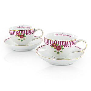 Unbranded 40th Wedding Anniversary Cup and Saucer Set