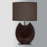 Unbranded 4267BR - Brown Ceramic Table Lamp Pair