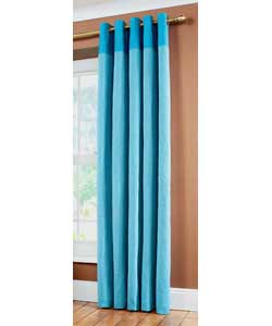 46 x 72in Tweed and Suede Curtains - Azure