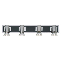 Halogen bar spot light fitting with a black and chrome finish. Length - 45cm Projection - 11.5cmBulb