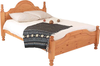 This is a high quality classicly designed pine bed frame hand made for us in England.  It is also