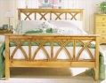 Solid pine in either white or dark-pine with attractive railing detail to head and foot end. Head