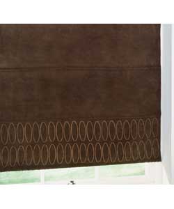 4ft Suede Oval Roman Blind - Chocolate