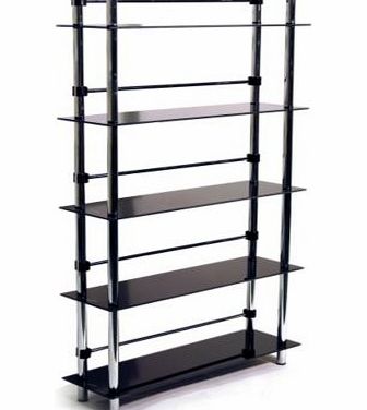 Unbranded 5 Tier Media Display Shelves - Black