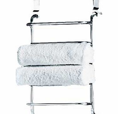 Unbranded 5 Tier Over Door Towel Rail - Chrome Plated