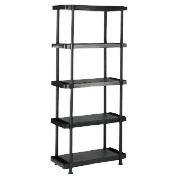 Unbranded 5 Tier Plastic Shelf with Dual Compartments