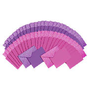Unbranded 50 Coloured Cards With Patterned Envelopes