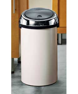 Brabantia 50 litre touch bin.Extra large Touch Top; opening lid [removable]. Protective plastic