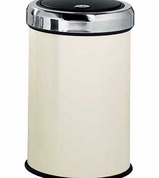 This attractive looking cream bin has touch top operation for ease of use and a huge 50 litre capacity making it ideal for modern families. Made from: stainless steel. Size H63. diameter 37cm. 50 litre capacity. Touch top lid mechanism. Removable lid