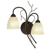 Unbranded 5155 2WBBG - Rustic and Gold Wall Light
