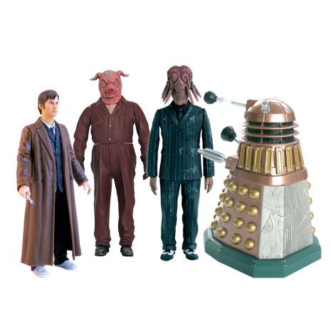 This set includes four 5` figures from the Daleks in Manhattan episode. Includes, Dalek Sec Hybrid f