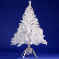 5ft Fibre Optic White Iridescent Tree