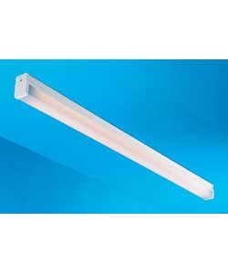 White painted with opal plastic diffuser, electronic ballast.Suitable for indoor use only.Drop