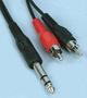 6.35MM STEREO TO 2 PHONO PLUGS- 2M