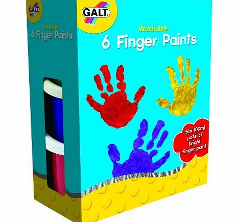 Unbranded 6 Finger Paints - Washable- Galt